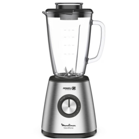Licuadora Moulinex De Acero Inox Con Jarra Vidrio 5 Velocidades 800W Color Plateado