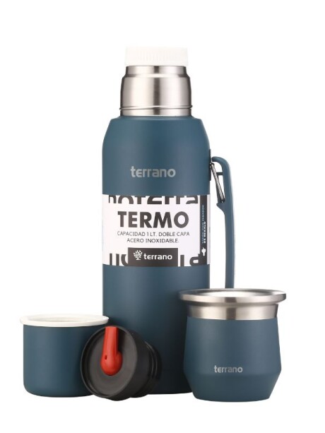 Set Acero 1LT. Mate Flap Petróleo