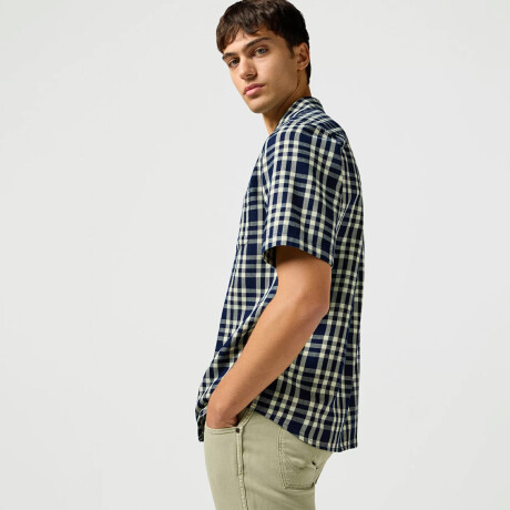 Camisa Wrangler de Hombre - SS 1 PKT - 112362902CREPEINDIGO ELD