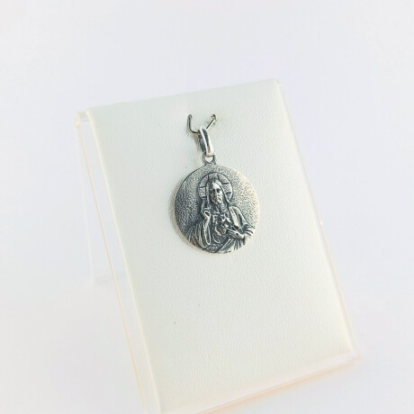 Medalla religiosa de plata 925 Sagrado Corazón