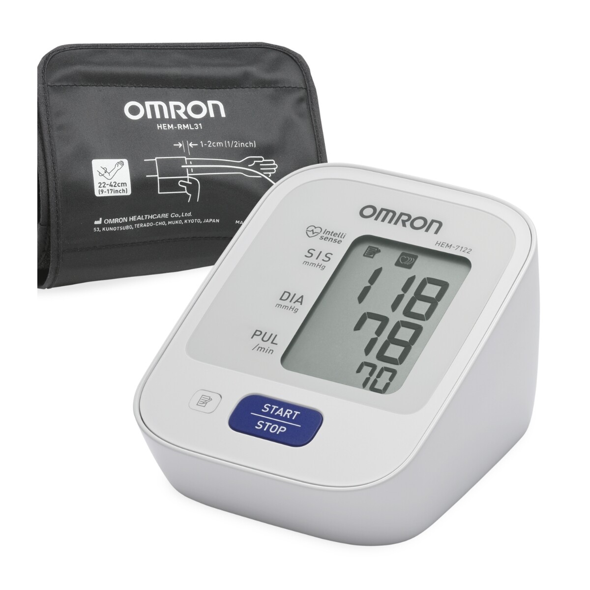 Tensiómetro Digital de Brazo Omron HEM-7122 con Memoria 