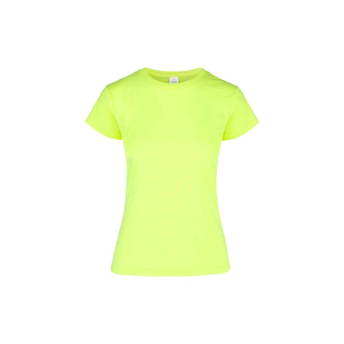Camiseta jaspe a la base dama - Amarillo neón 