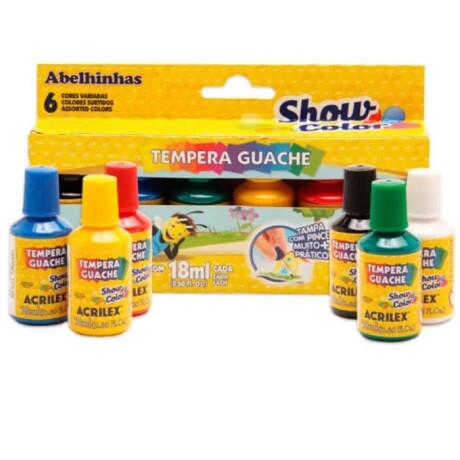 Tempera Acrilex 2005 con Punta Pincel 18ml x 6 Tempera Acrilex 2005 con Punta Pincel 18ml x 6