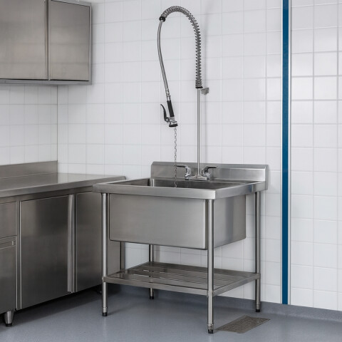 Piletón Fregadero Industrial 90x50x40 cm Acero Inoxidable Piletón Fregadero Industrial 90x50x40 cm Acero Inoxidable