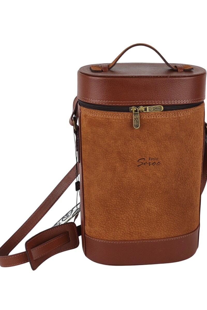 Matera de cuero combinada con pecari oxido