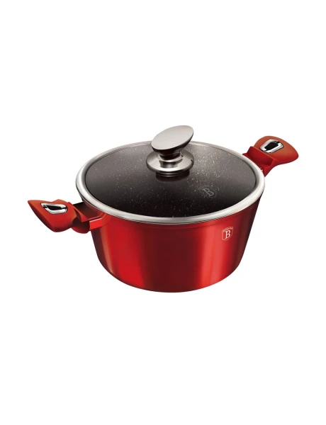 OLLA C/TAPA D28x12CM 6.1L ALUM.FORJ ROJO BERLINGER OLLA C/TAPA D28x12CM 6.1L ALUM.FORJ ROJO BERLINGER