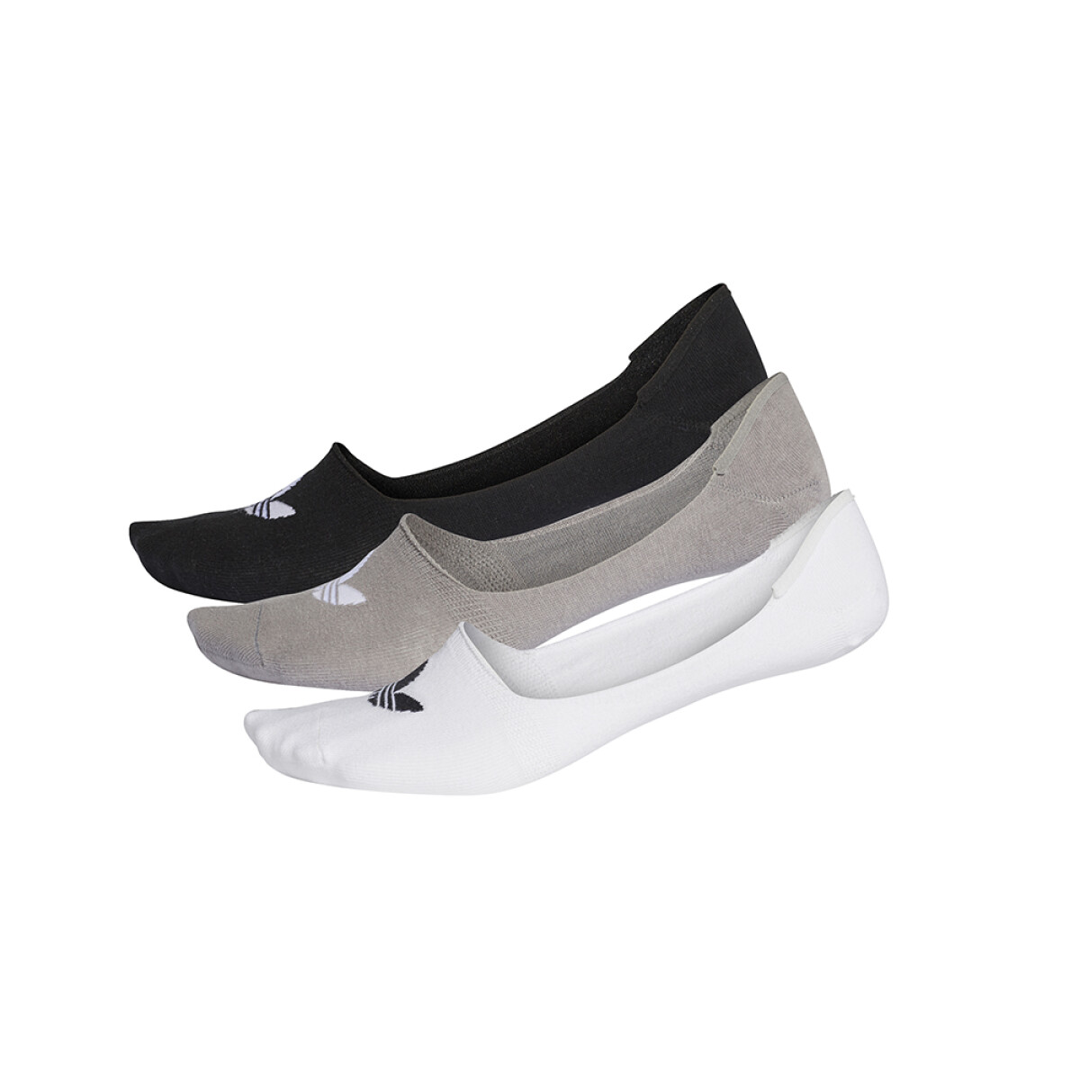 adidas NO SHOW SOCK 3P - Black/White/Grey 