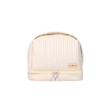 Neceser texturado con asa Blanco