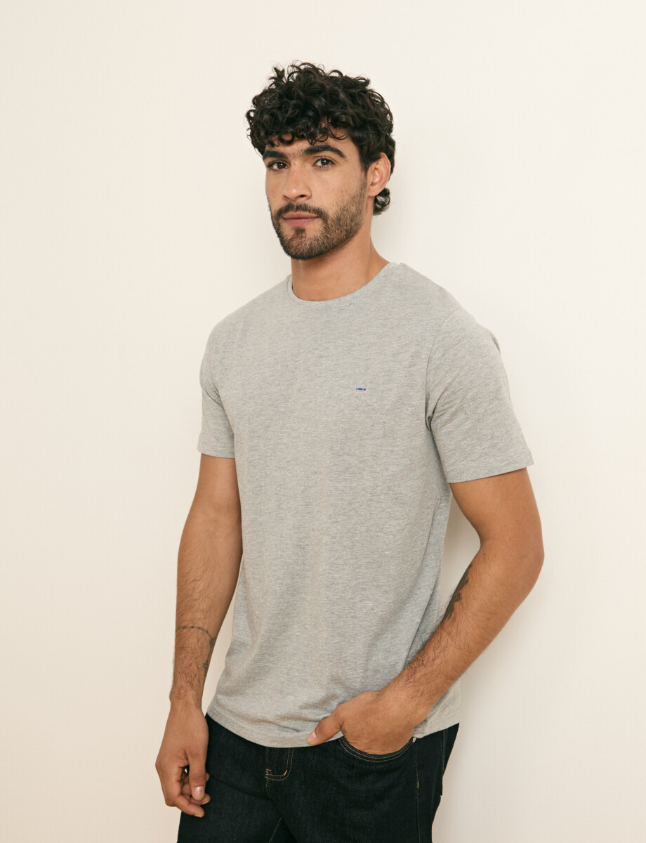 520658 T-SHIRT HARRINGTON LABEL Gris Medio Melange