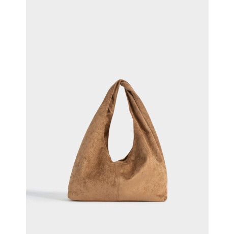 Cartera Shopper Combinada Marron Camel