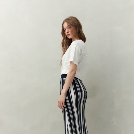 FALDA ROSALINE Blanco/Azul