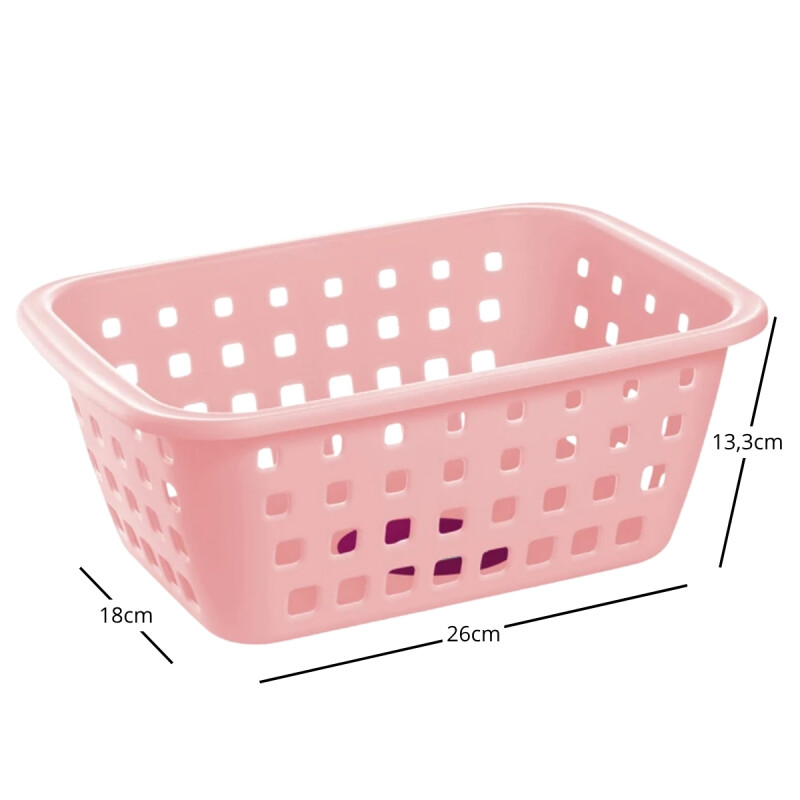 Set x2 Cesto mediano 3 lts ROSADO