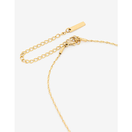 Collar De Cadena Acero Dorado