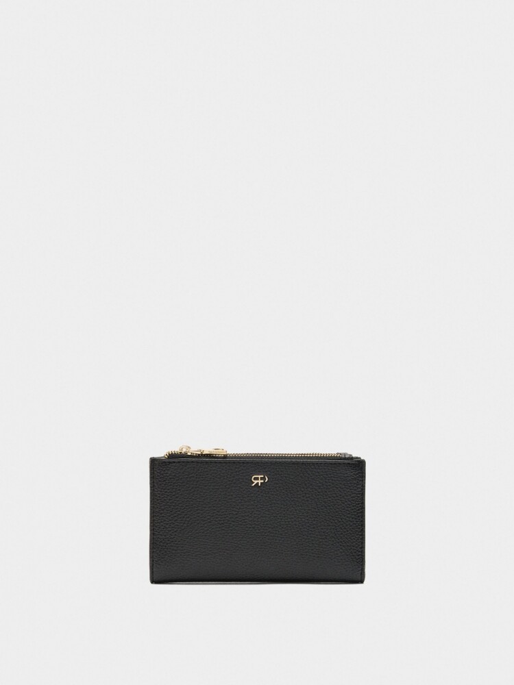 Cartera Con Textura negro