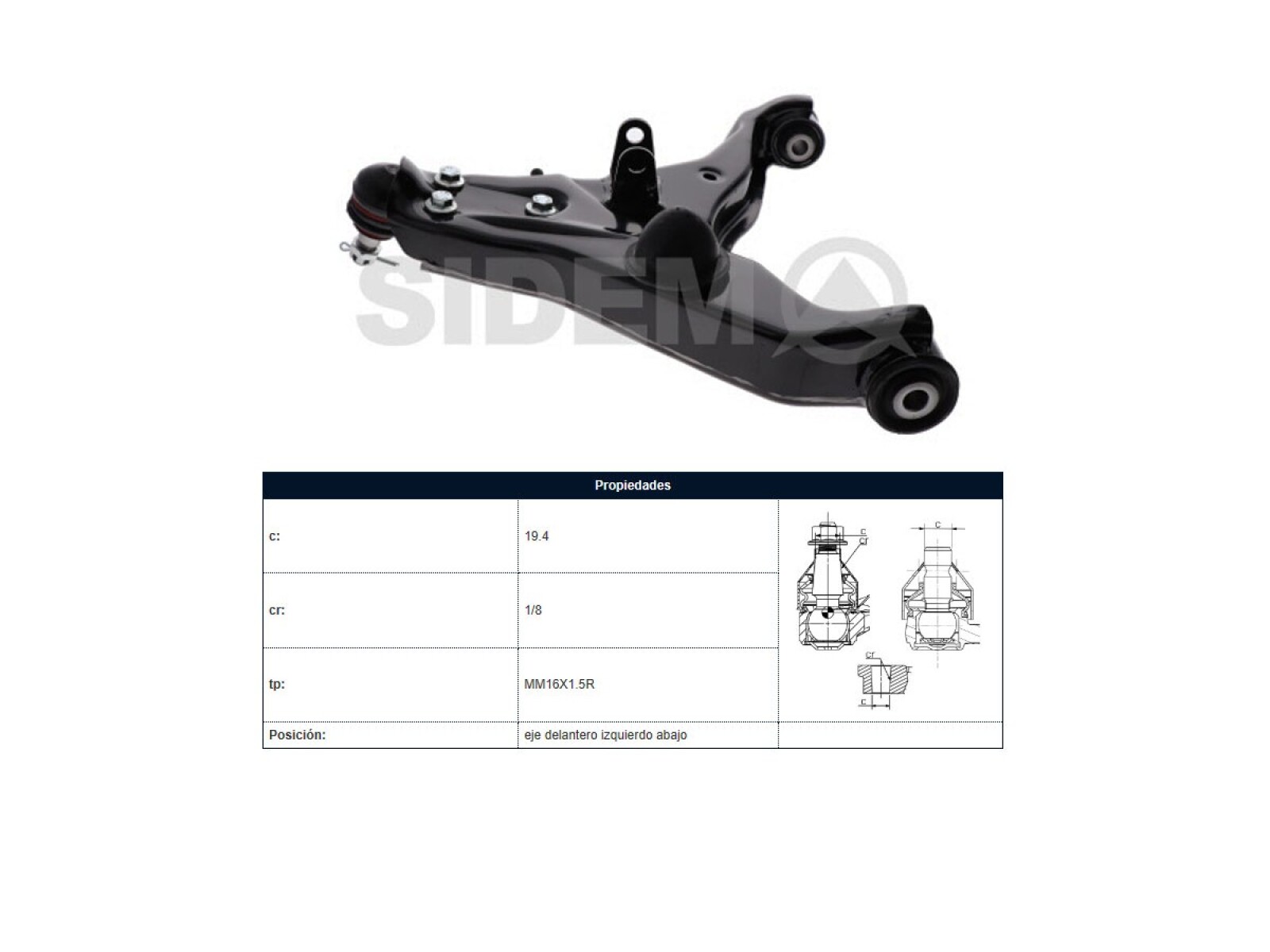 Parilla De Suspension Delantera Mitsubishi L200 15-25 Izq 