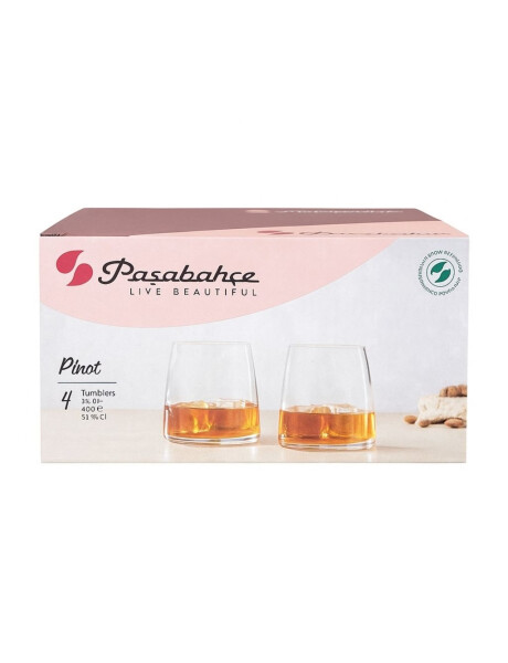 SET 4 VASO WHISKY 375CC PINOT PASABAHCE SET 4 VASO WHISKY 375CC PINOT PASABAHCE