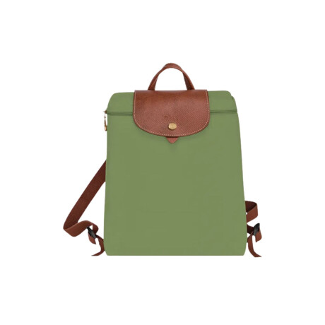 Longchamp -Mochila Longchamp plegable de nylon con cierre, Le pliage M Verde