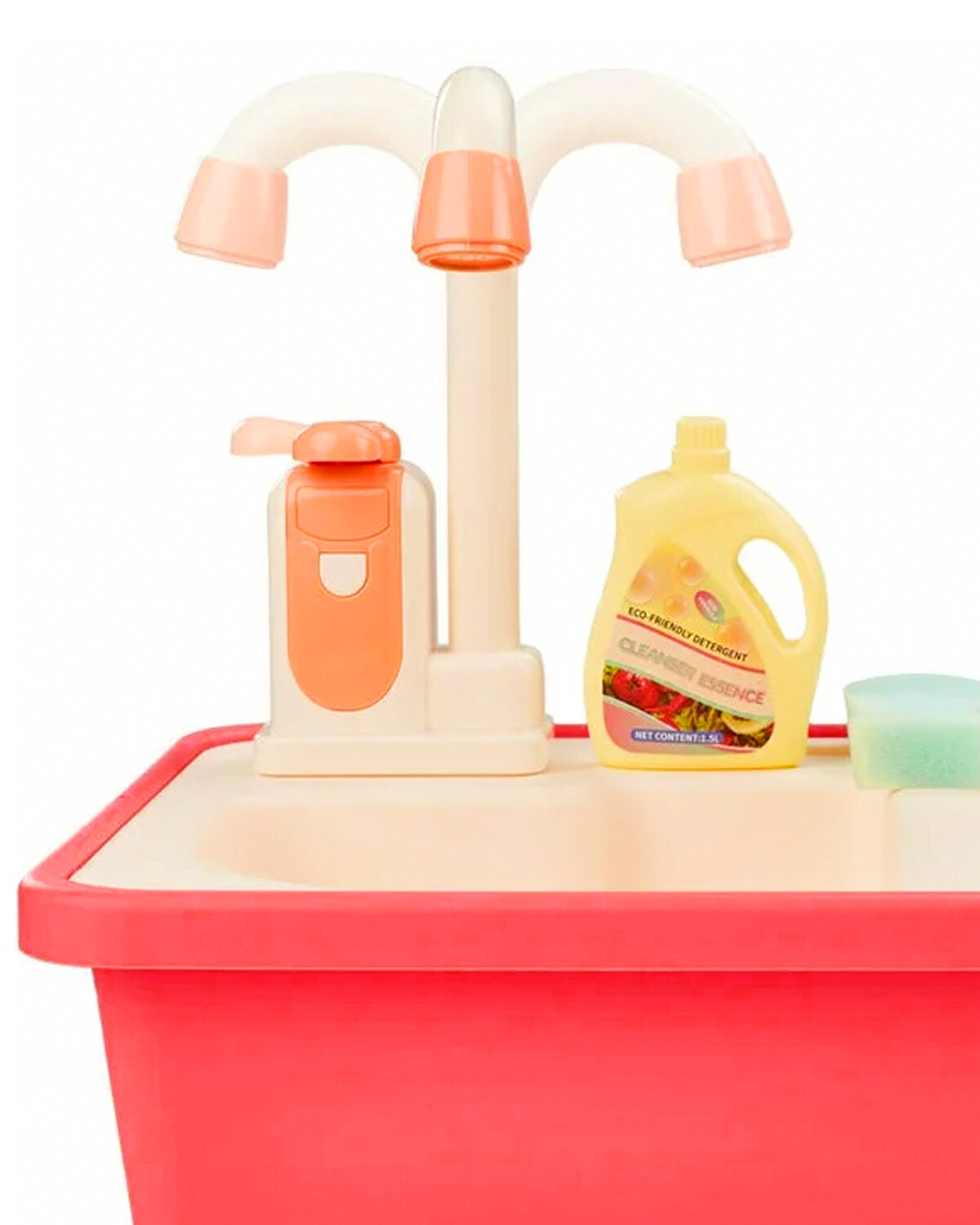 Fregadero de juguete con accesorios