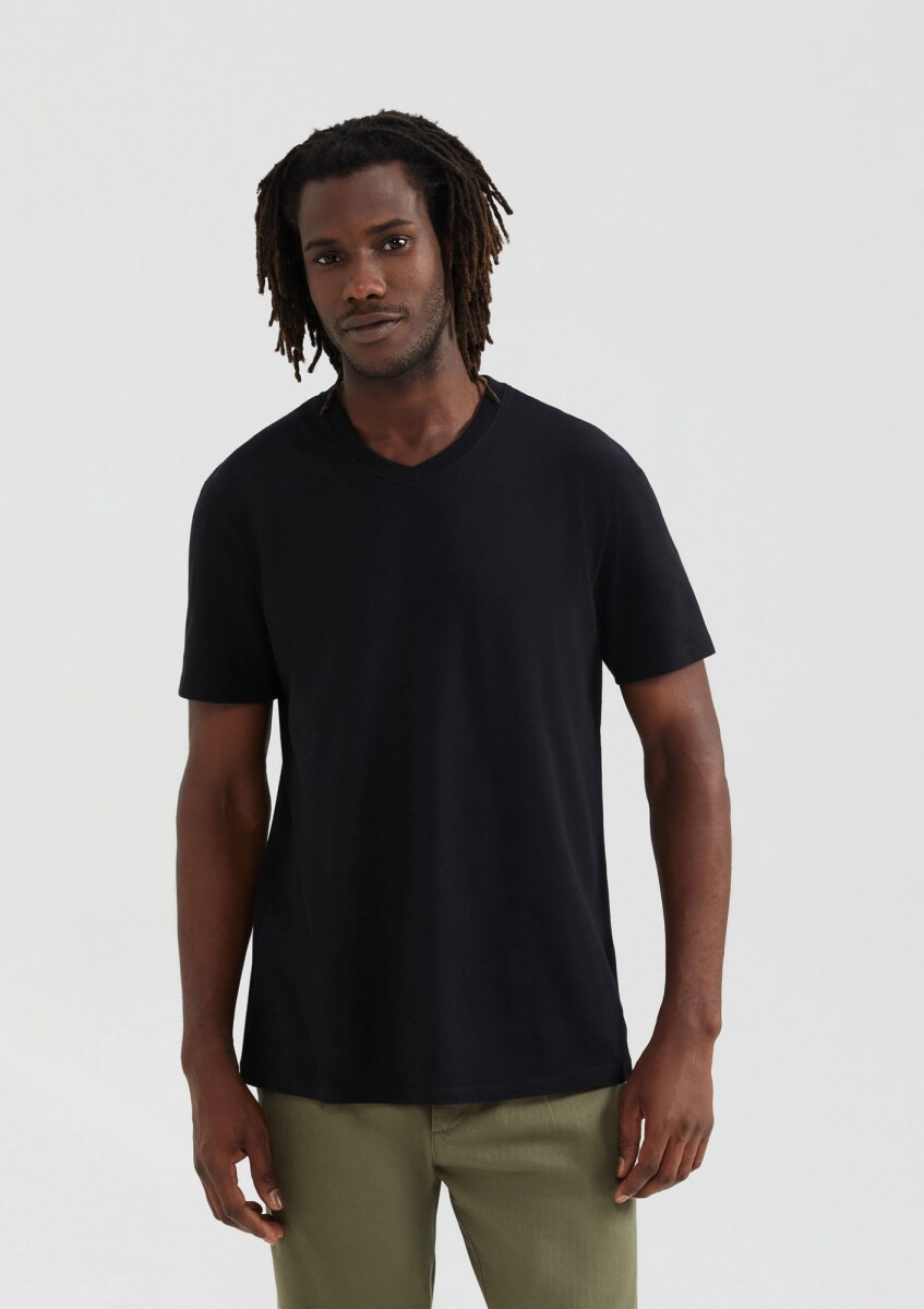 CAMISETA BÁSICA UNISSEX - NEGRO 