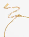 Cadena Corta con Dije Metal Collar Acero Inicial V - Dorado