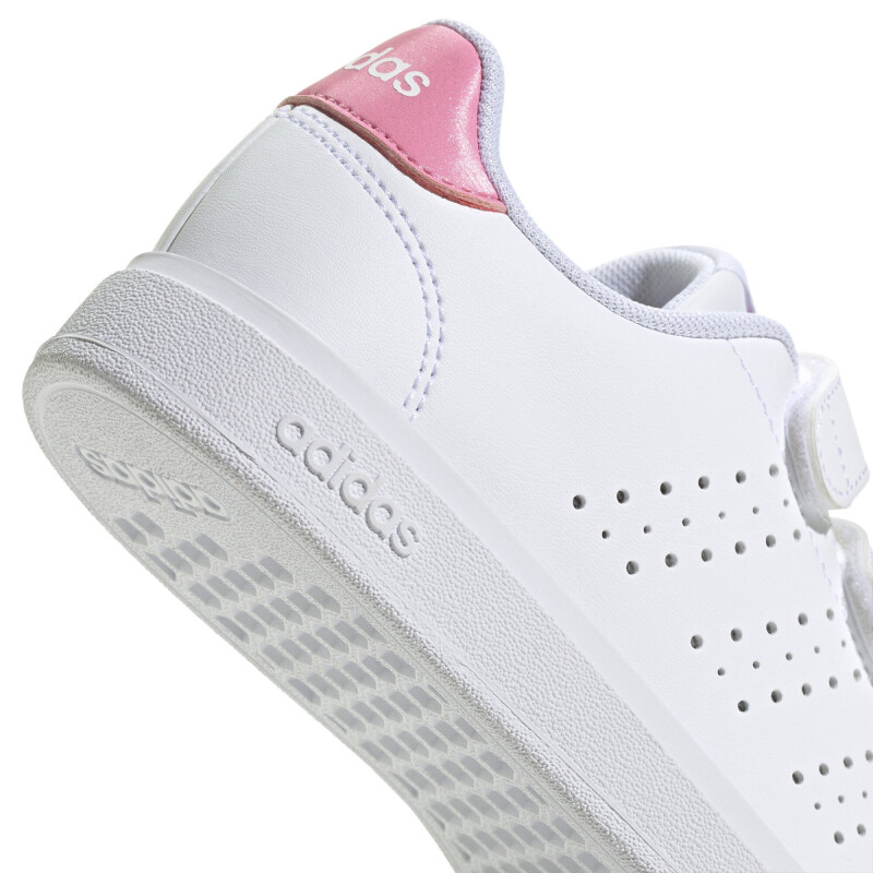 Championes Infantiles Adidas Advantage Base 2.0 Blanco - Rosado