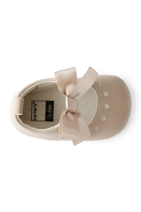 Guillerminas beige, con moña Sin color