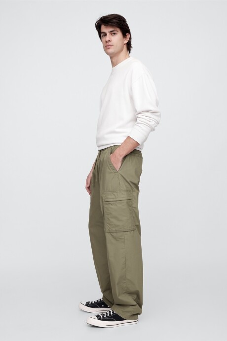 Pantalón Cargo Baggy Hombre Moss Stone