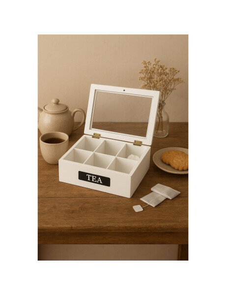 CAJA DE TE 6 DIVISIONES 24x17x7CM MADERA TEA CAJA DE TE 6 DIVISIONES 24x17x7CM MADERA TEA