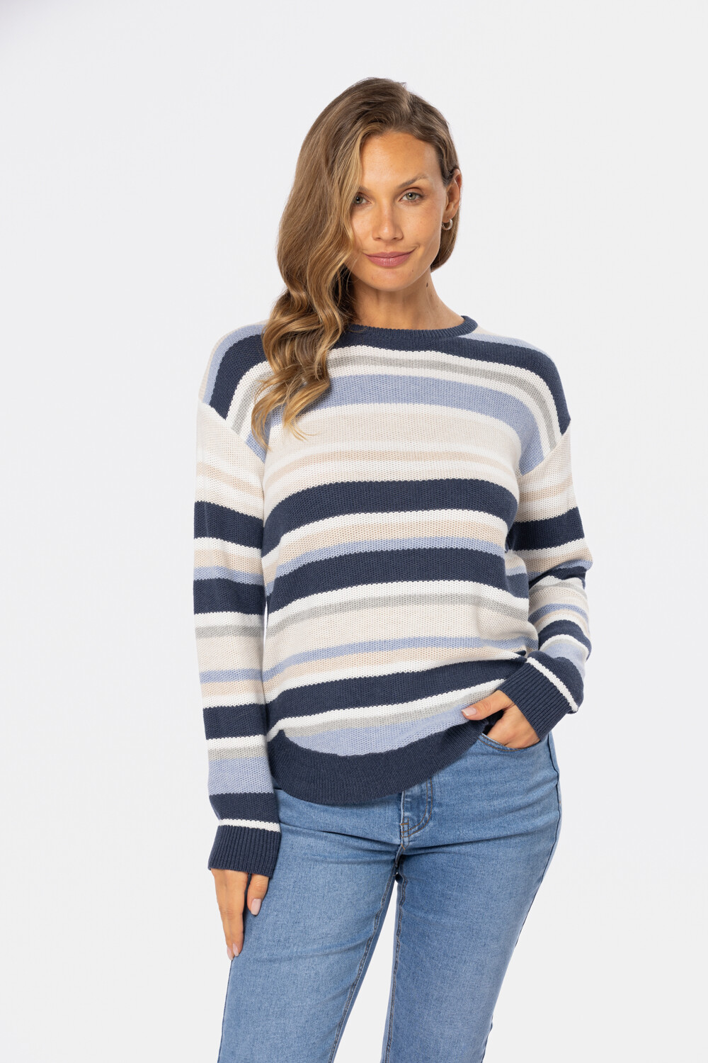 BUZO TEJIDO RAYADO Azul