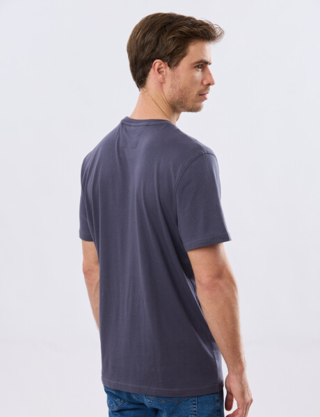 REMERA ESTAMPADA DE ALGODÓN Azul
