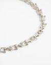 Collares Cortos Metal Collar Corto Cadena Metal - Plateado
