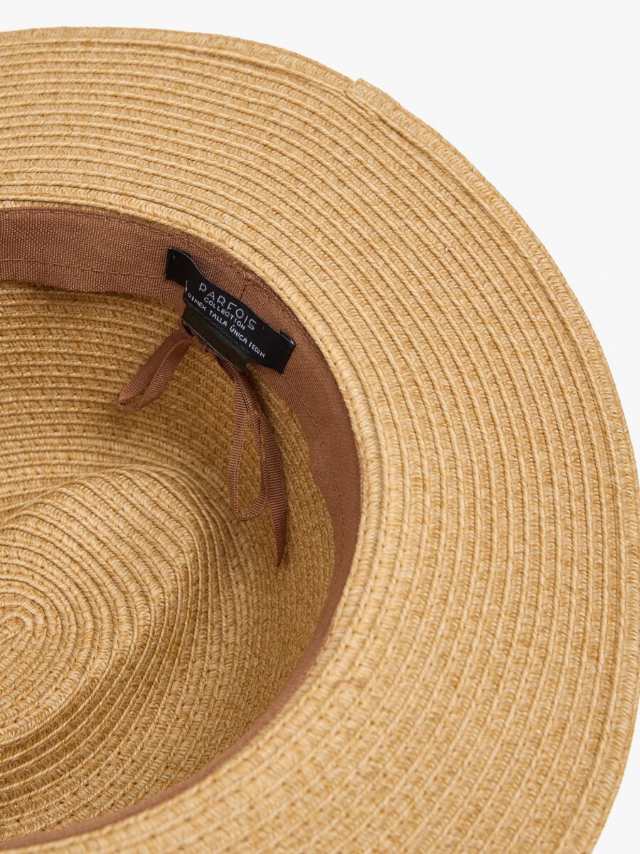 Sombrero Con Efecto Rafia camel