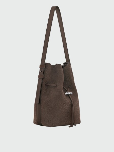 LONGCHAMP - LE ROSEAU VELVETY, CARTERA DE HOMBRO M Negro Estampado