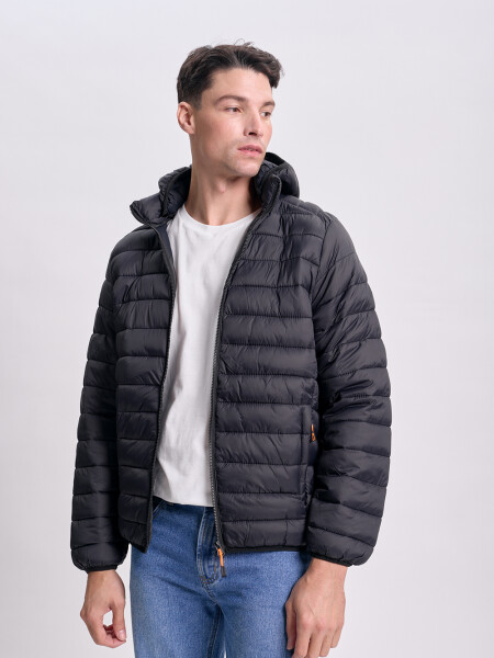 Campera capitoneada Negro
