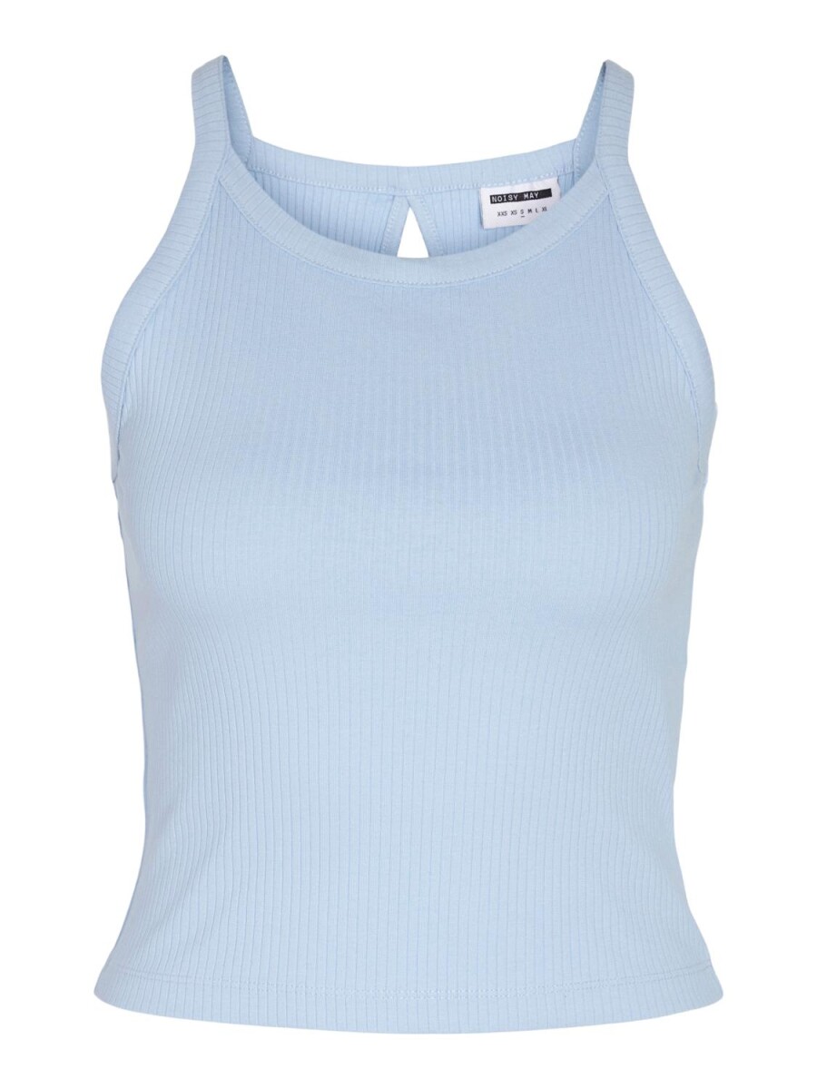 Top Riba Cuello Halter - Cerulean 