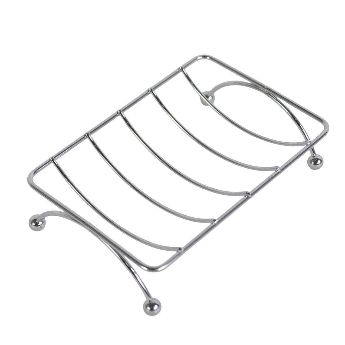 JABONERA METAL PLATA 12.4X8.5CM 