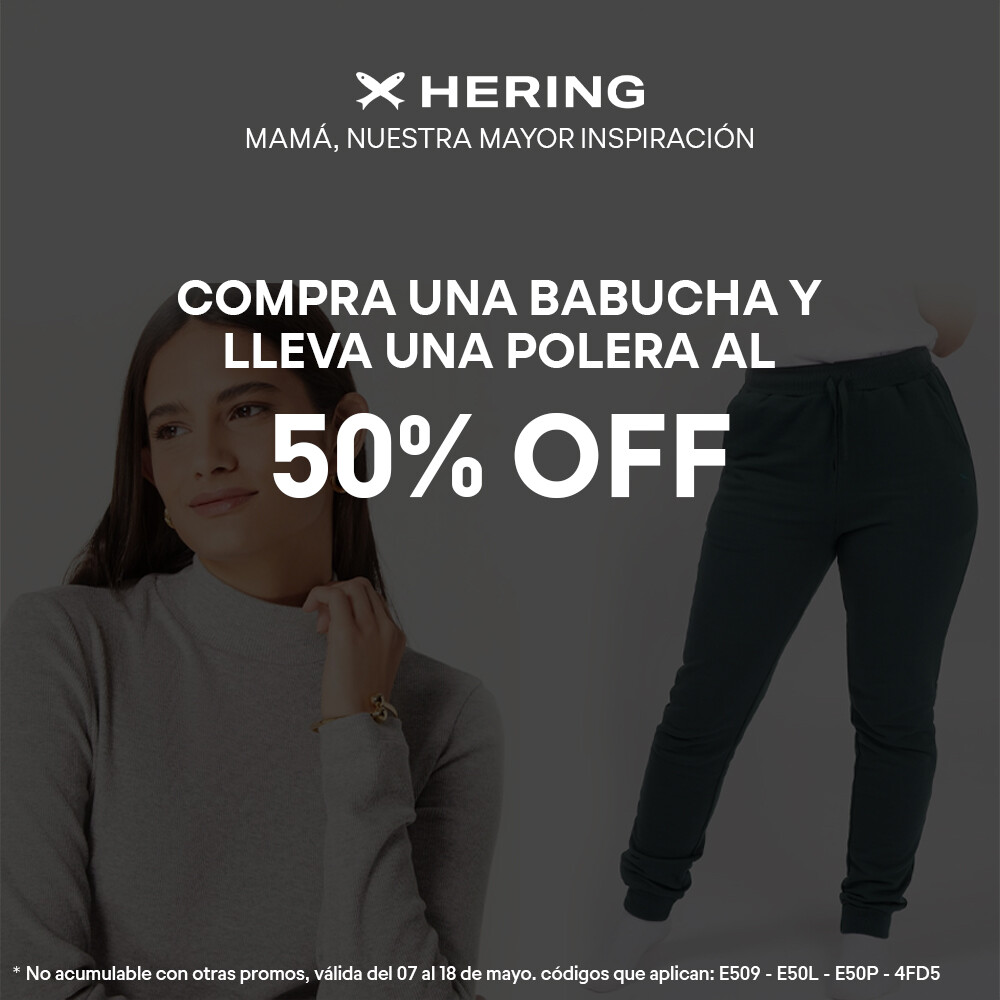 COMPRA UNA BABUCHA Y LLEVA UNA POLERA AL 50% OFF