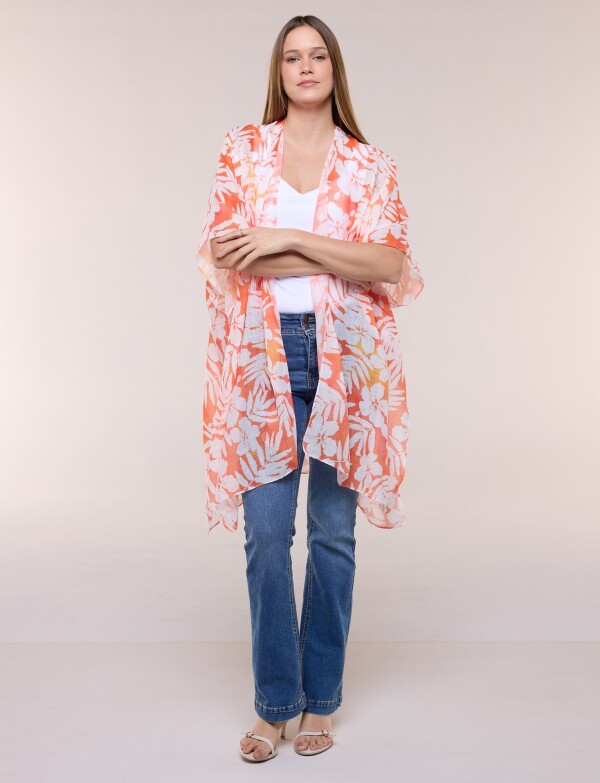 Kimono Flores ANARANJADO/MULTI