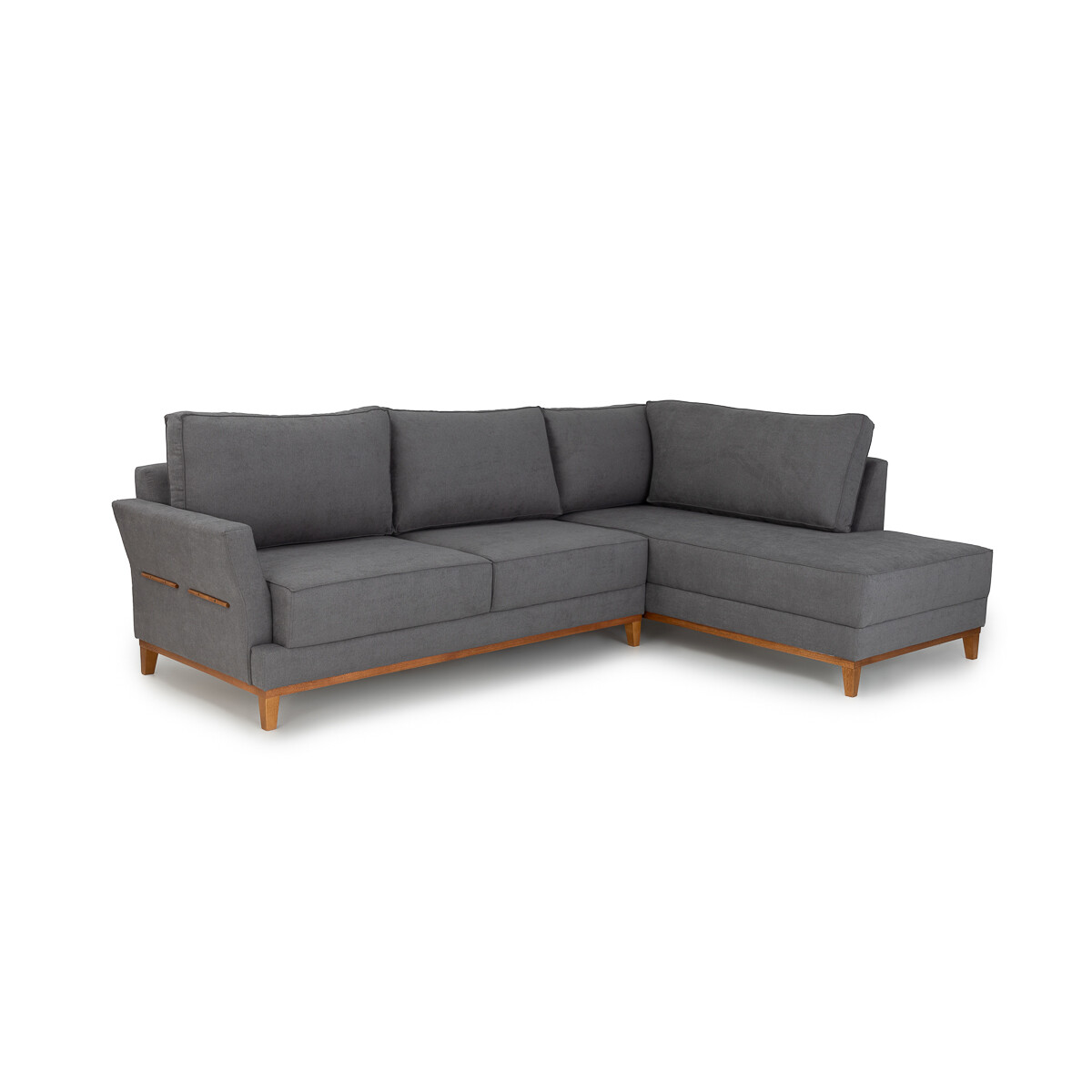Rinconera Amadeus Chica - Tela Microfibra - Chaise Derecho - 2160 (Grafito) 