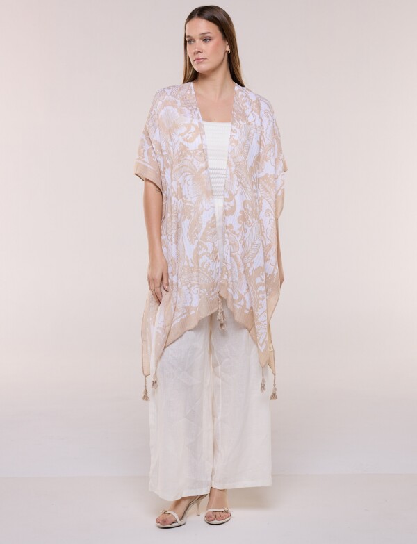 Kimono Flores BEIGE