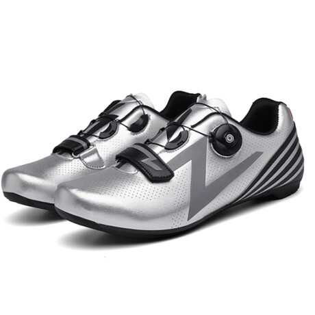 Zapatilla de Ciclismo para Ruta o Mtb Velcro Ajustable Talle 39 Color: Gris. 001