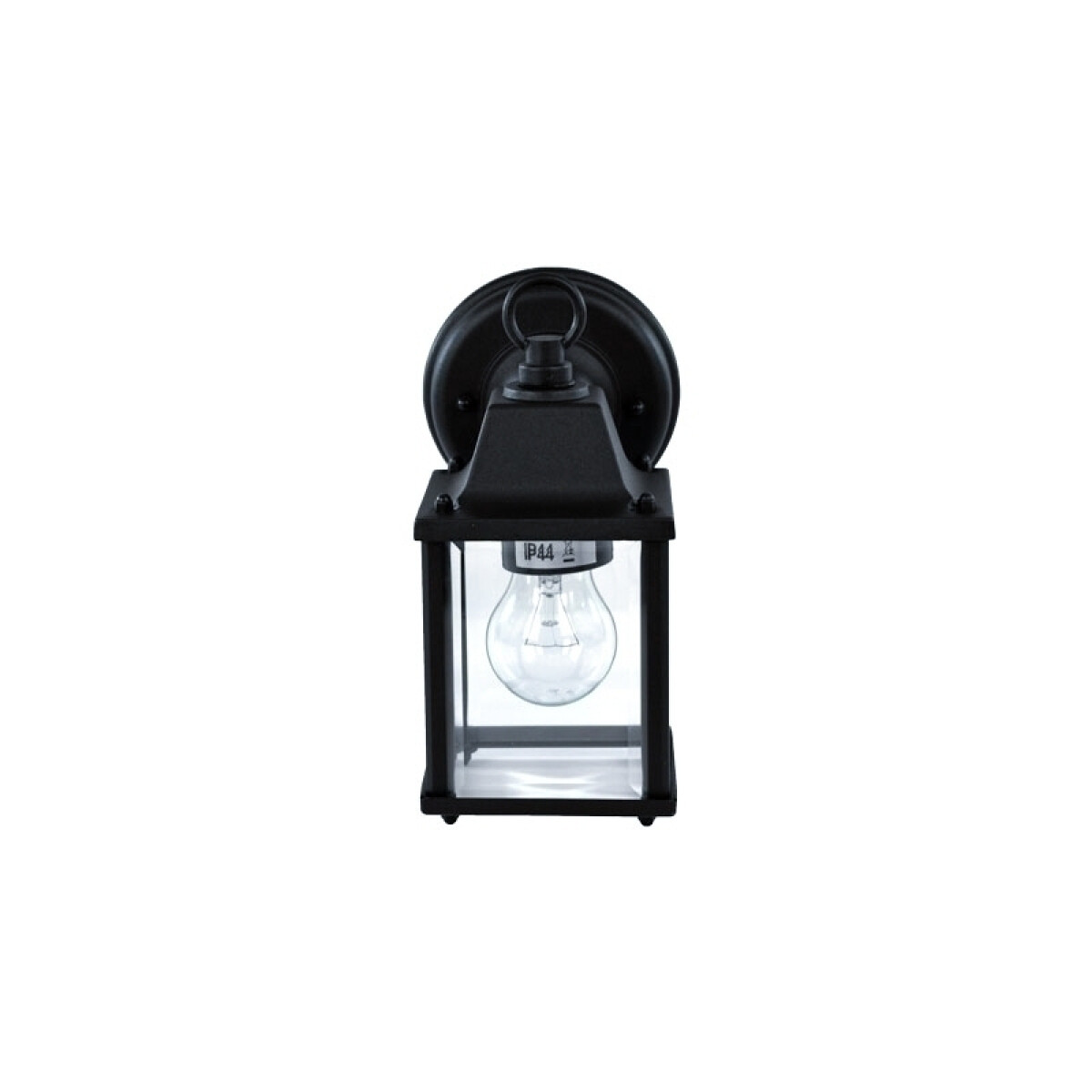 Farol colonial p/adosar,4 caras sur,aluminio negro - WA0010 