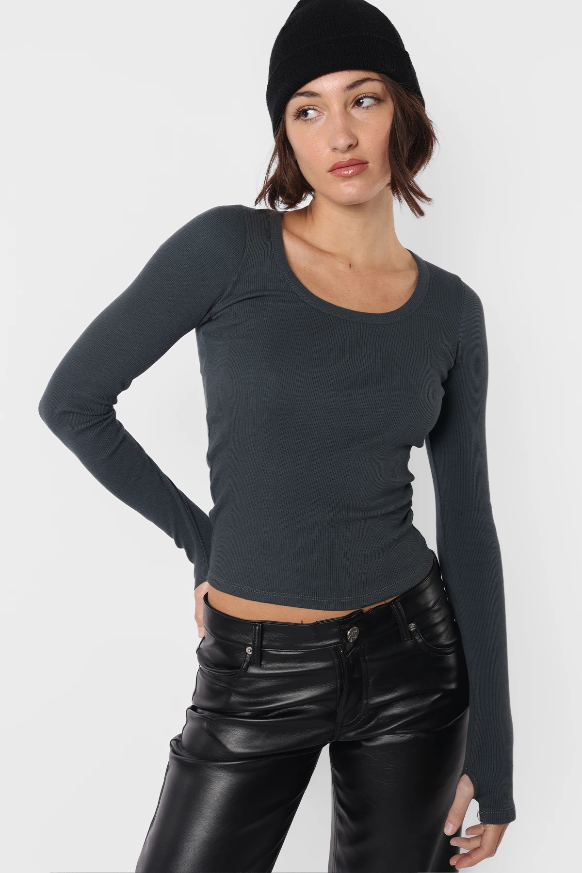 Top Alanis Gris Plomo
