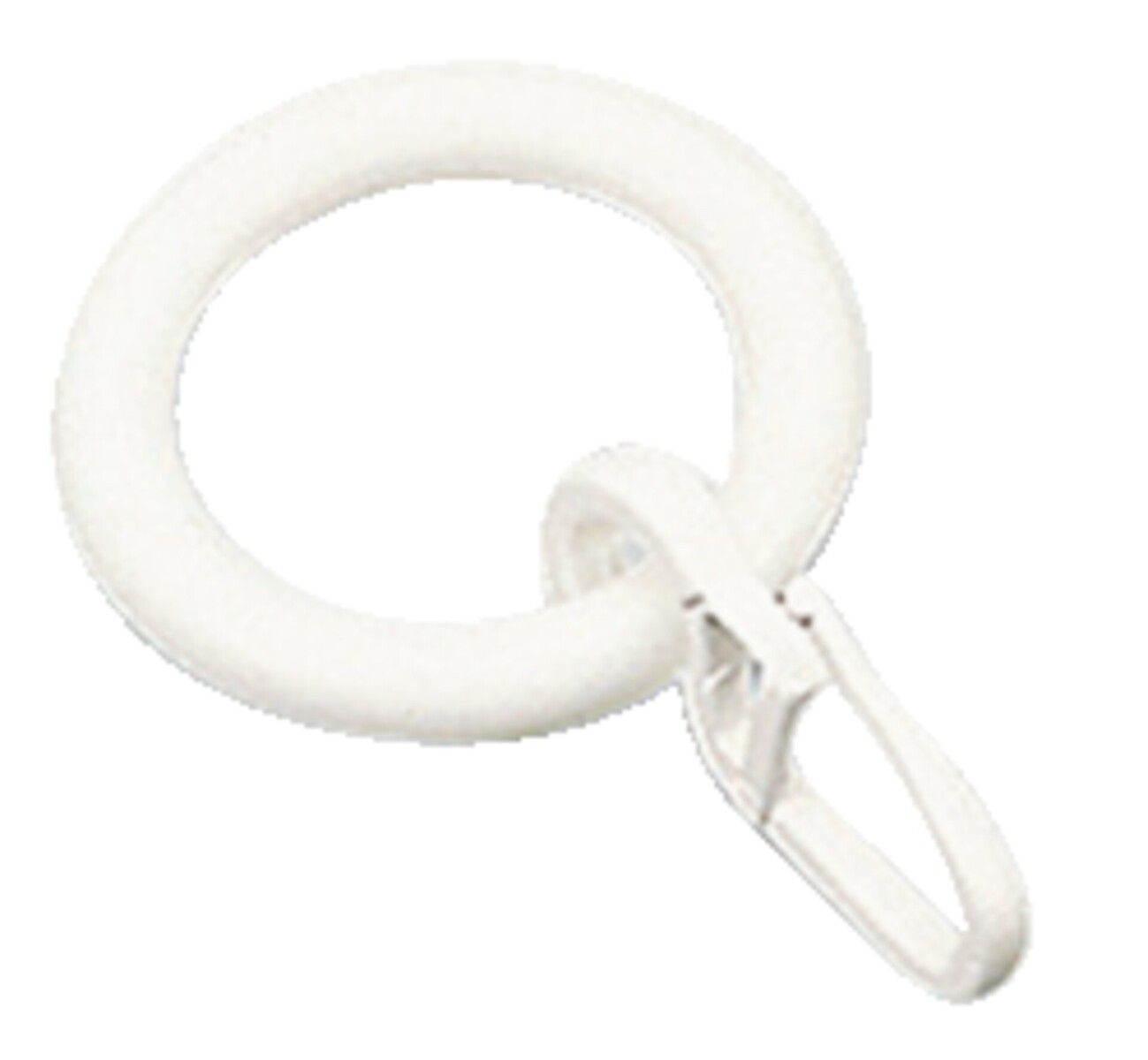 Anilla cortina con gancho 8 uds. blanco 