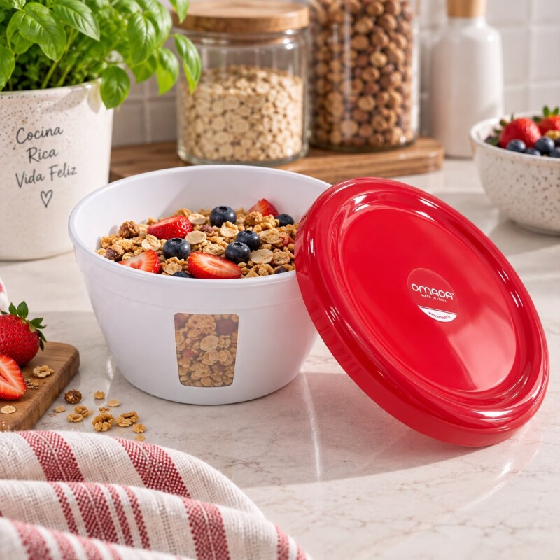 Recipiente Contenedor para Alimentos con Tapa 12 cm Recipiente Contenedor para Alimentos con Tapa 12 cm