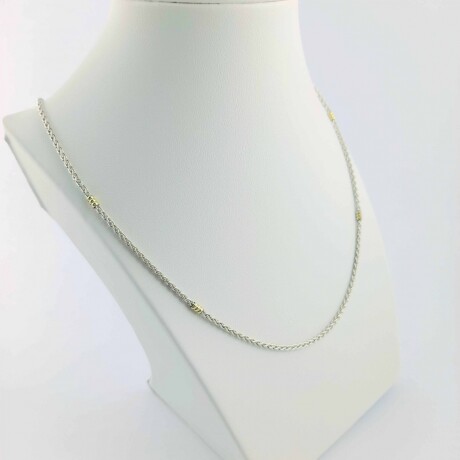 Gargantilla de plata 925 con double de oro 18k. Gargantilla de plata 925 con double de oro 18k.