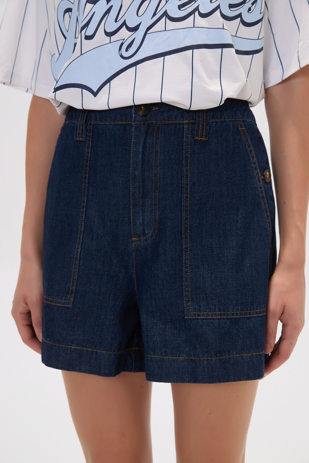 Short Femene Azul Indigo