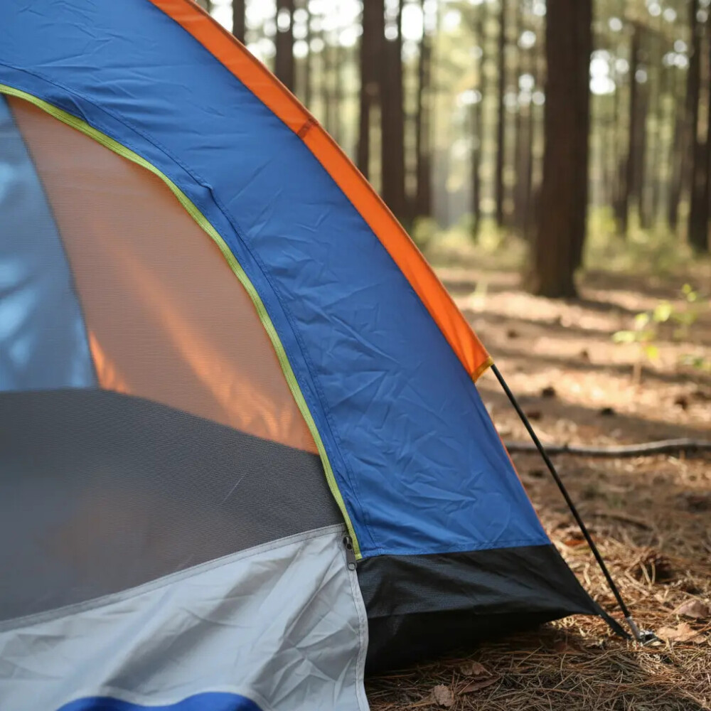 Carpa Iglú De Camping Para 4 Personas AZUL Y NARANJA