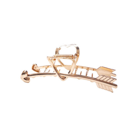 Broche pinza para el cabello flecha corazón dorada Broche Pinza Para El Cabello Flecha Corazón Dorada