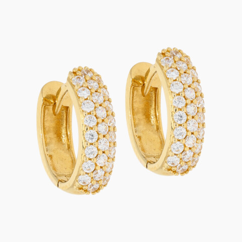 Aros en oro 18K con circonias Aros En Oro 18k Con Circonias